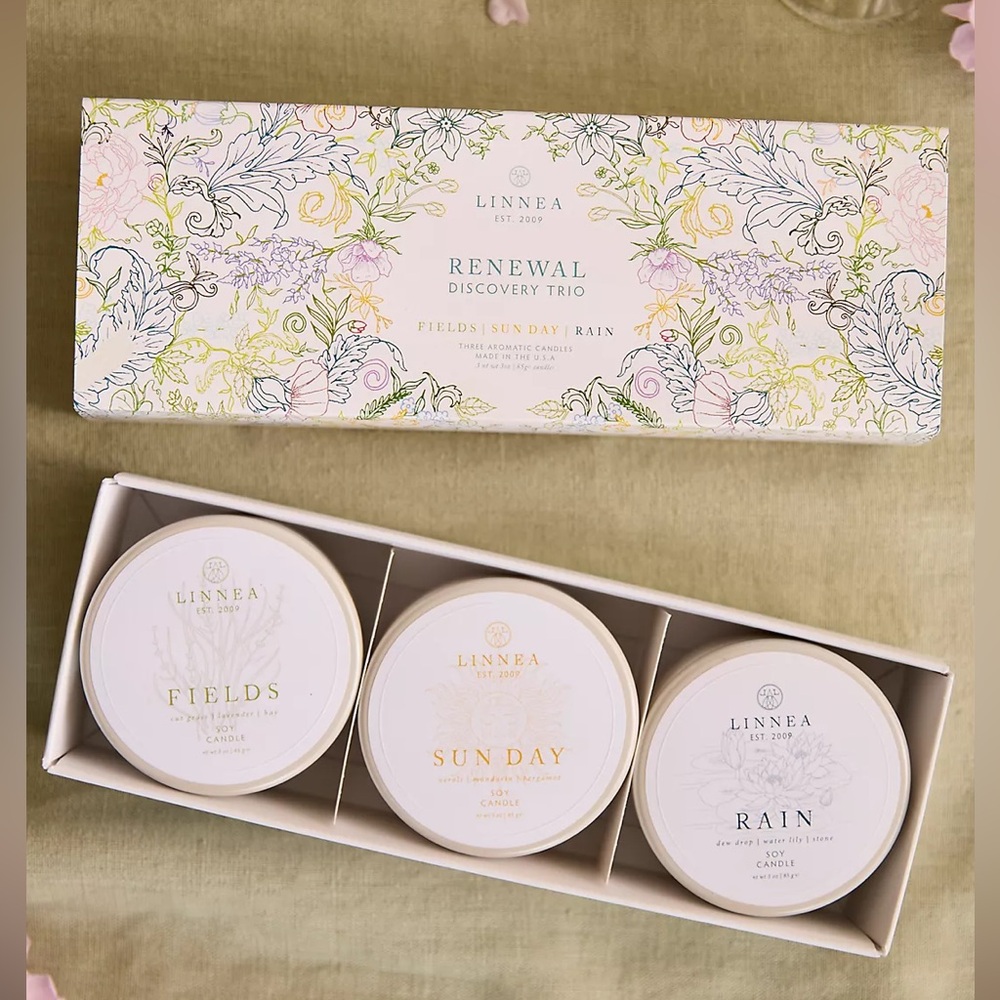 Linnea Candles Renewal Discovery Trio NWT